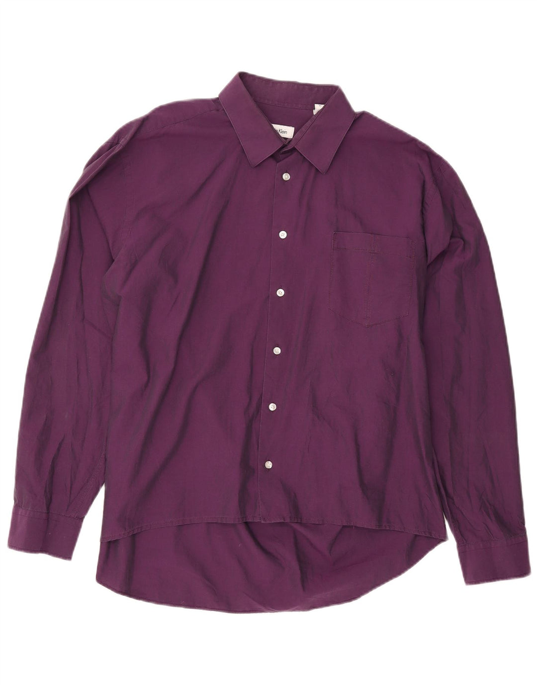 CALVIN KLEIN Muška uska košulja veličine 44 XL Ljubičasti pamuk