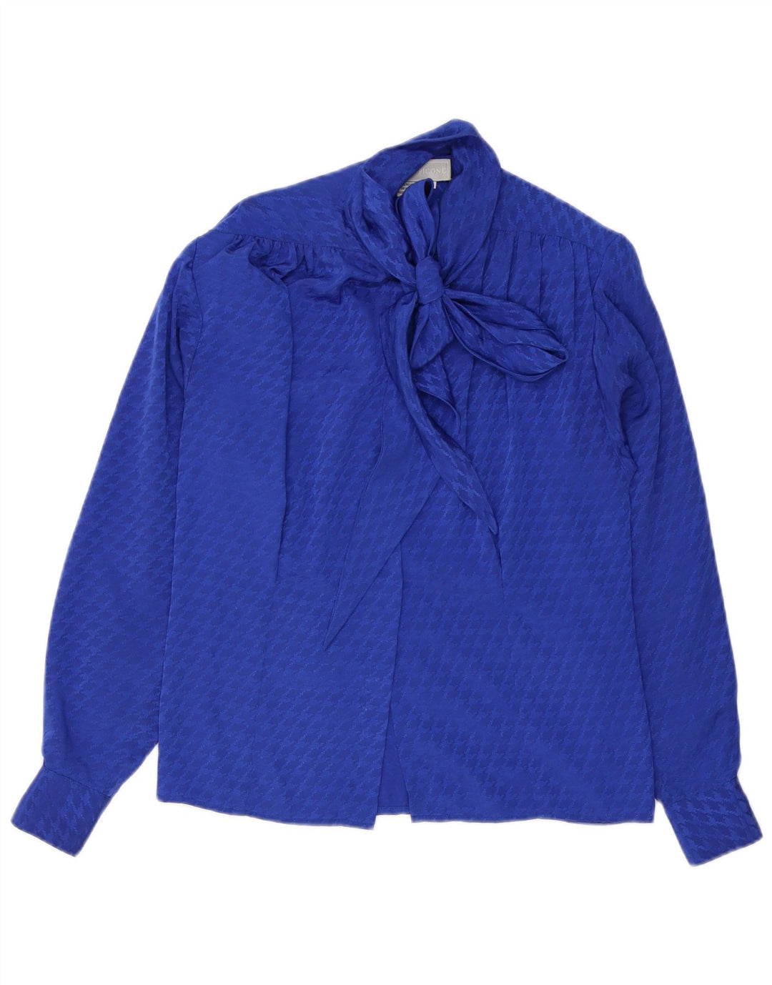 Evan Picone Ženska košulja s prednjom kravatom US 4 Small Blue Houndstooth