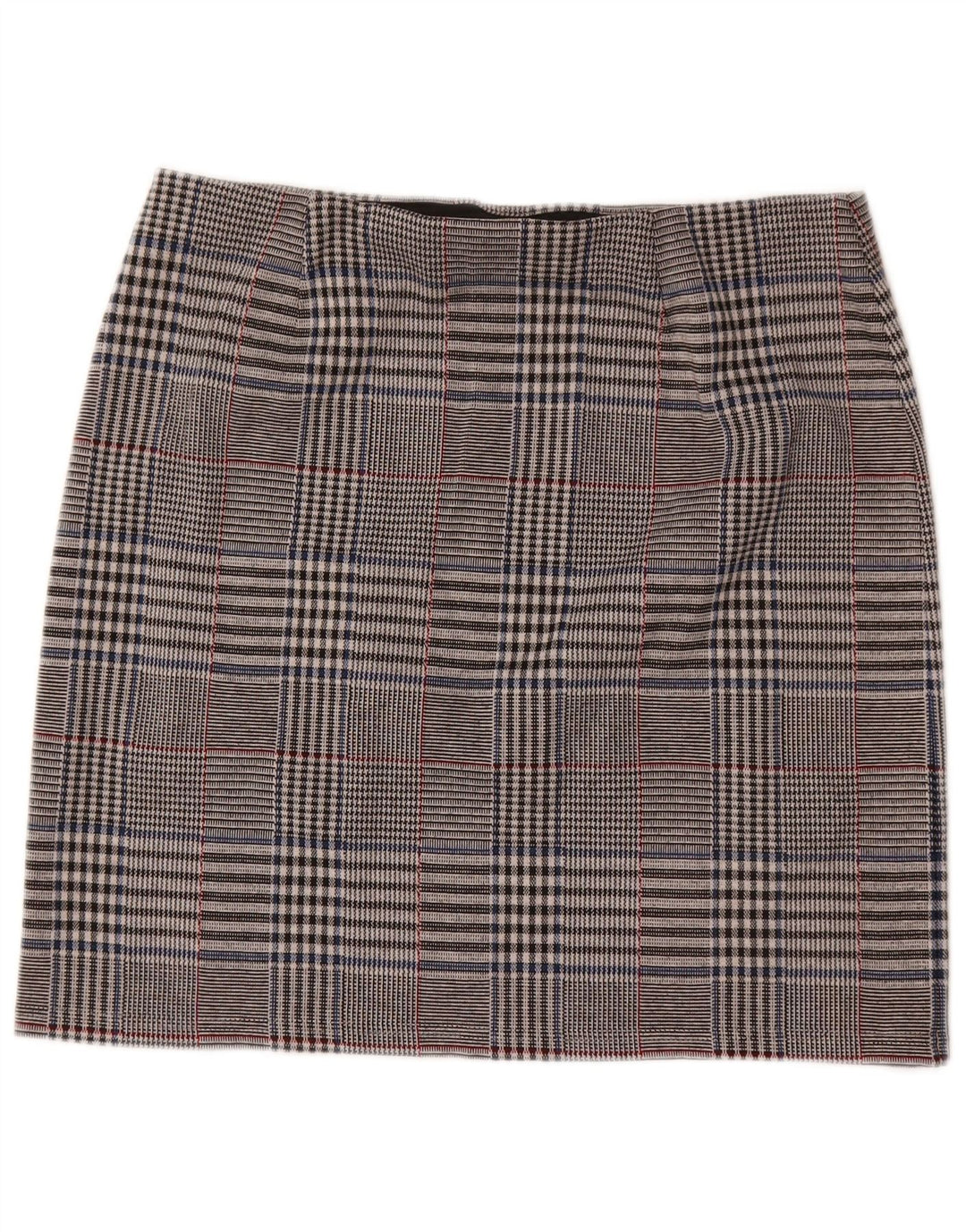 Marks & Spencer ženska ravna suknja UK 14 Large W32 sivi karirani poliester