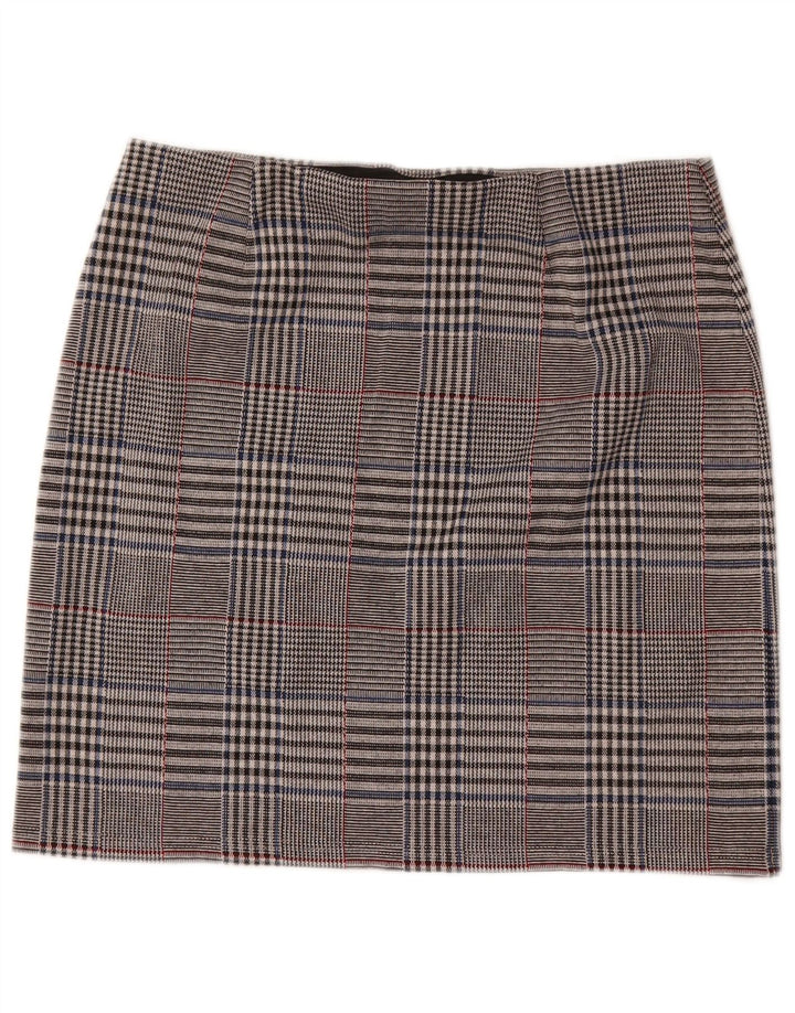 Marks & Spencer ženska ravna suknja UK 14 Large W32 sivi karirani poliester