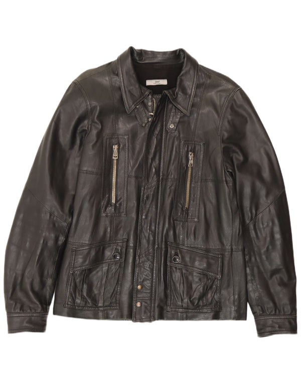 Zen muška kožna jakna IT 52 velika crna koža