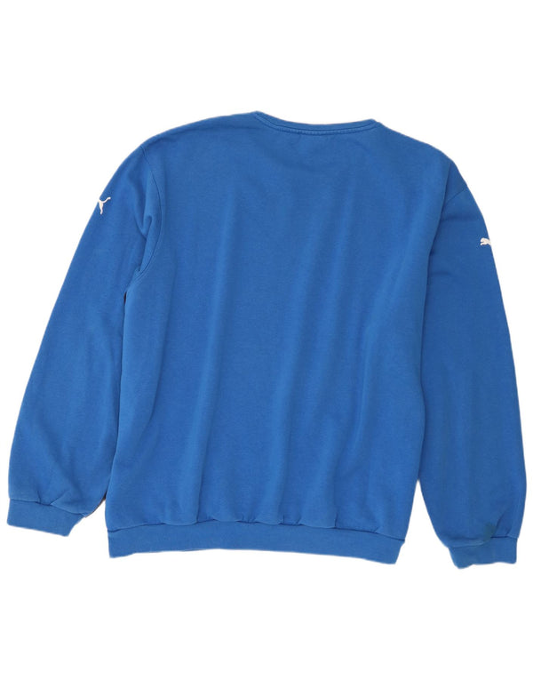 Puma muška majica s kratkim rukavima 2XL pamuk plave boje