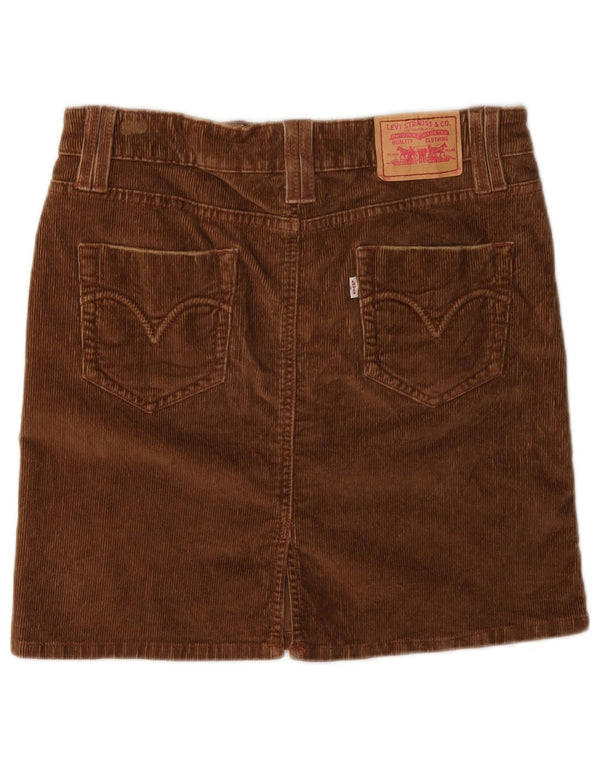 Levi's ženska mini suknja od samta US 3 mala W30 smeđi pamuk