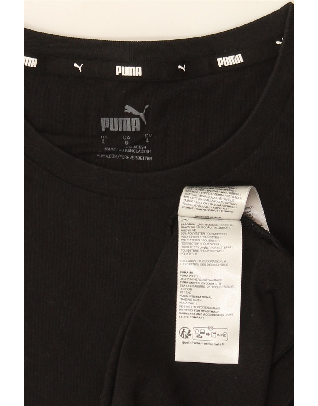 PUMA Muška majica kratkih rukava Velika crna pamučna majica