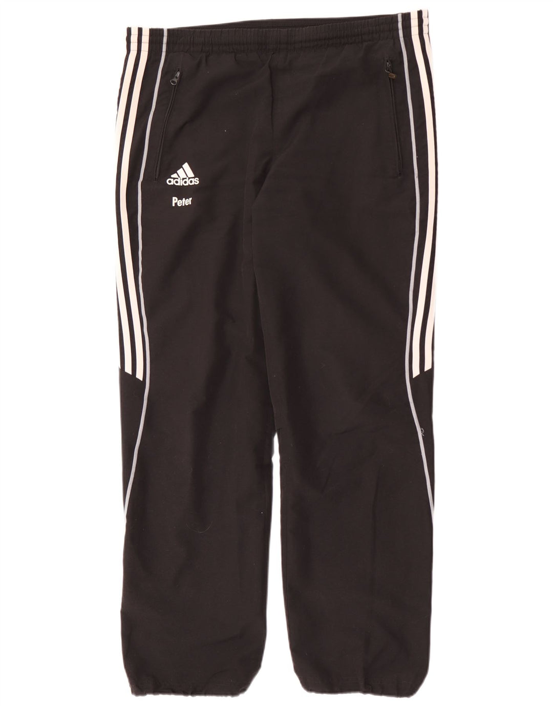 Adidas muške trenirke srednje crne sportske poliesterske hlače