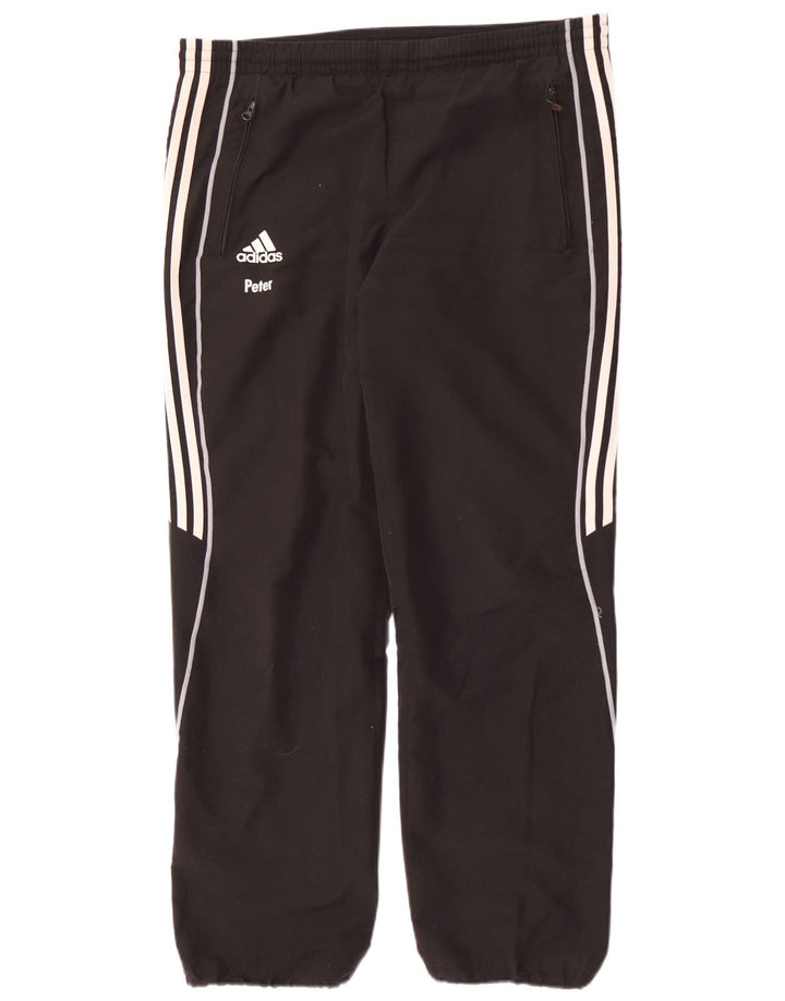 Adidas muške trenirke srednje crne sportske poliesterske hlače