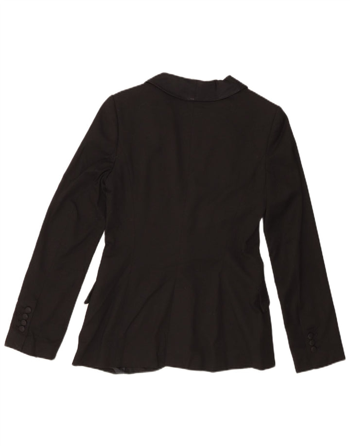 Zara ženski sako sa 1 gumbom UK 8 mali crni poliester