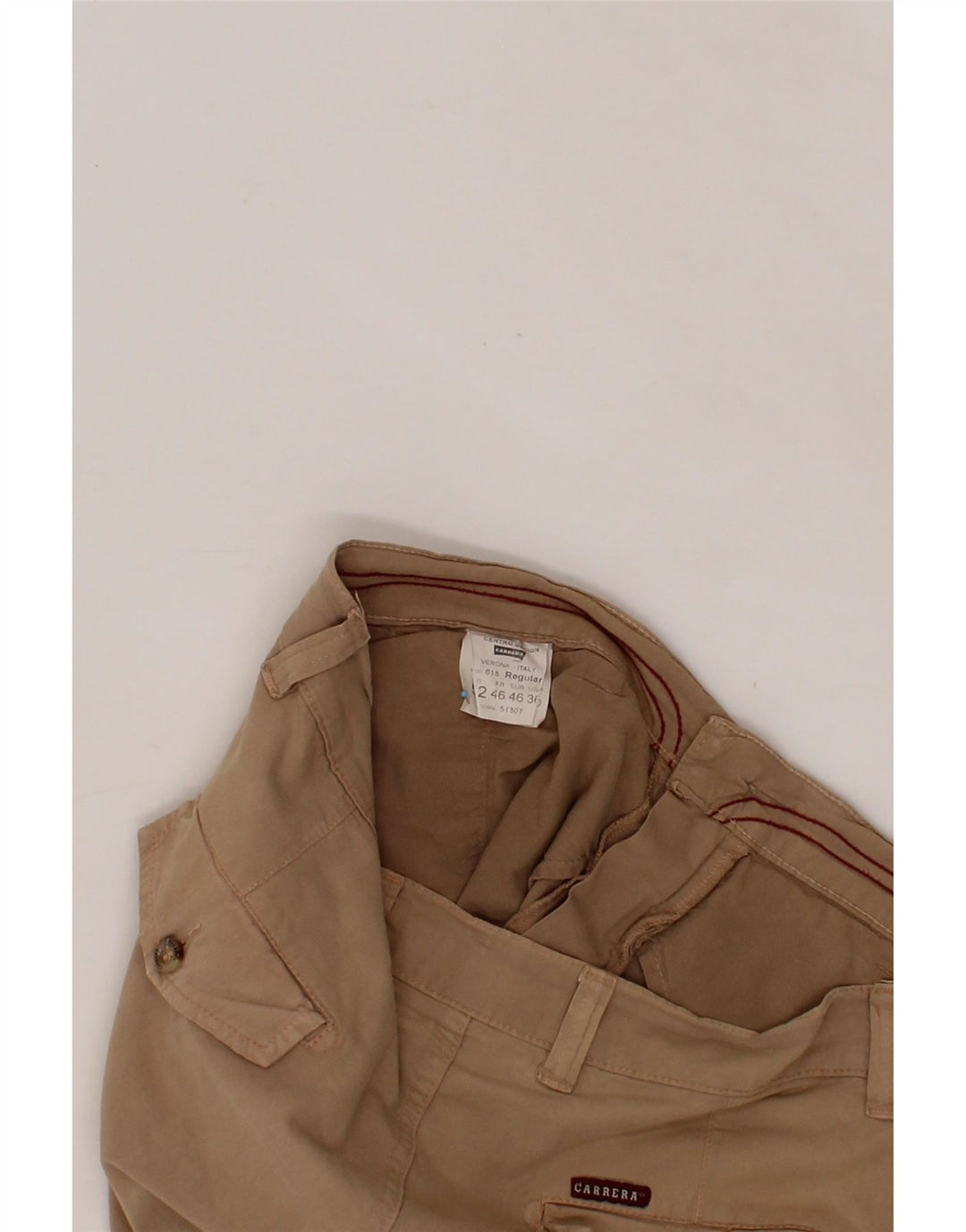 CARRERA Mens 618 Regular Cargo Shorts IT 52 XL W38  Brown Cotton Vintage Carrera and Second-Hand Carrera from Messina Hembry 