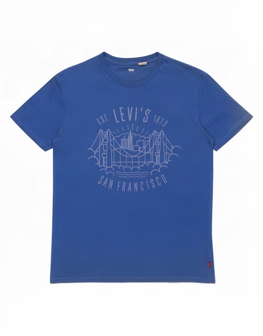 Levi's muška majica kratkih rukava s grafičkim motivima srednje plavi pamuk
