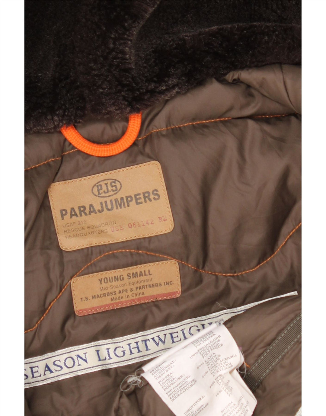 Mala tamnoplava poliesterska jakna s kapuljačom za dječake Parajumpers 11-12 godina