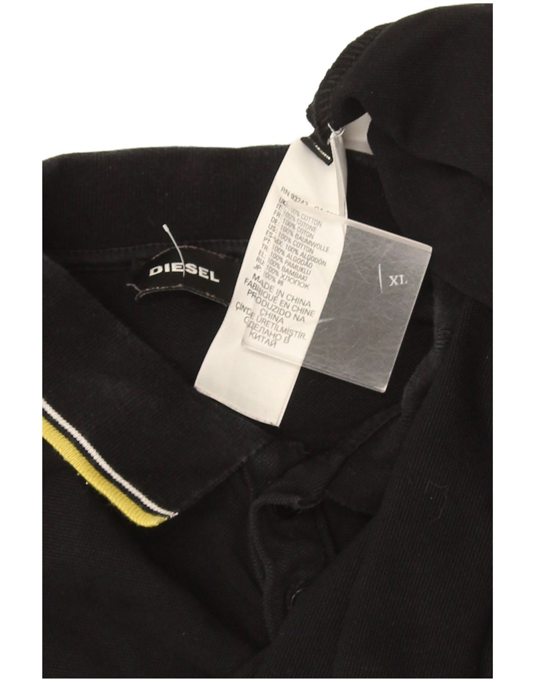 DIESEL Muška polo majica XL crni pamuk