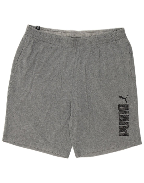 PUMA muške sportske kratke hlače s grafičkim motivima 2XL sivi pamuk