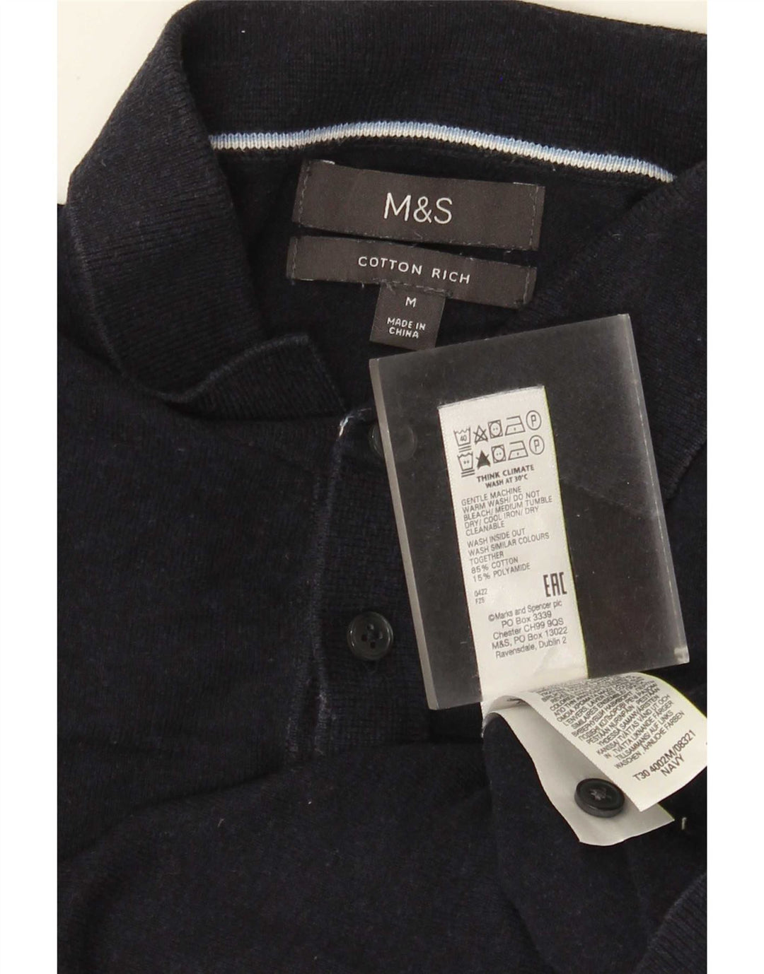 Marks & Spencer muška polo majica Srednje tamnoplavi pamuk