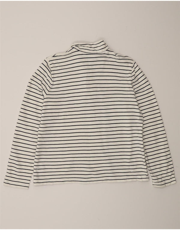 Ralph Lauren Ženska majica s izrezom s patentnim zatvaračem UK 16 Velike bijele pruge