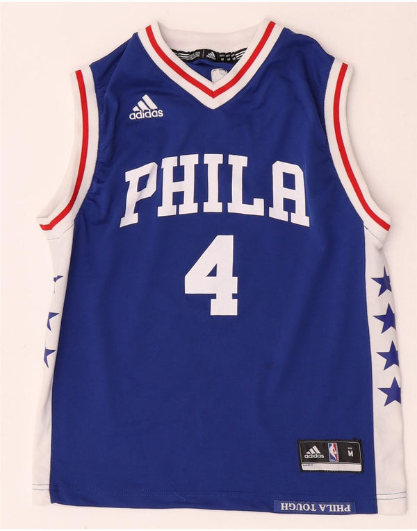 Adidas gornji dio prsluka s grafičkim motivima za dječake 11-12 godina srednje plave boje poliester