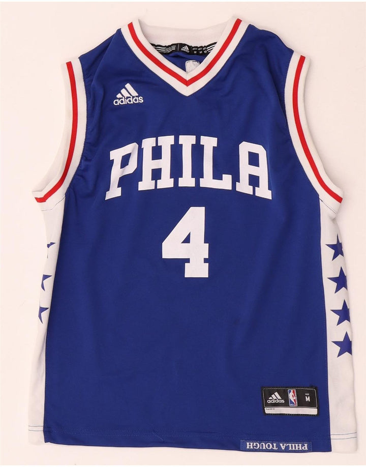 Adidas gornji dio prsluka s grafičkim motivima za dječake 11-12 godina srednje plave boje poliester