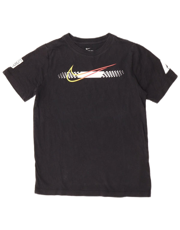 Nike Boys Graphic T-Shirt Top 11-12 Years Black Pamuk
