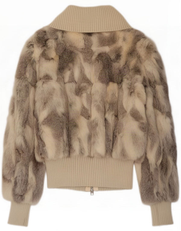 Conbipel ženska krznena jakna UK 14 Large Beige Leather