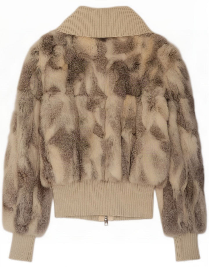 Conbipel ženska krznena jakna UK 14 Large Beige Leather