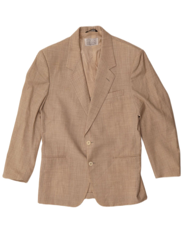 Ravazzolo Mens 2 Button Blazer Jacket IT 46 Small Beige Virgin Wool