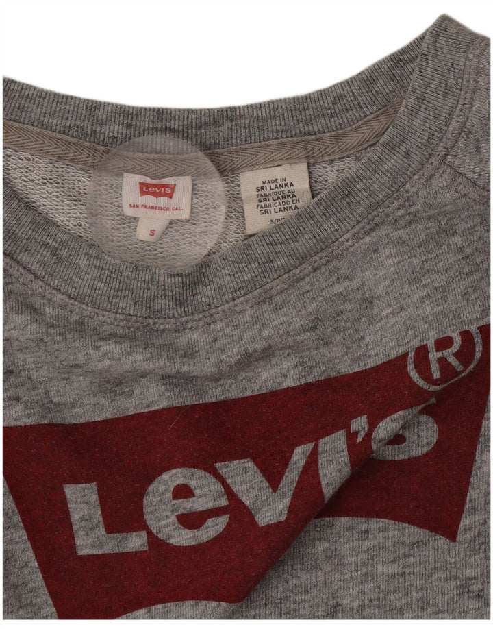 Levi's ženska prekomjerna majica s kratkim rukavima UK 10 Small Grey Flected