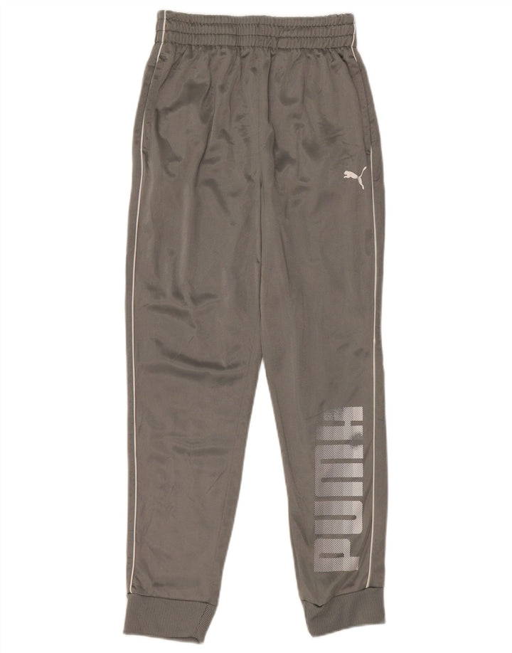 Puma Boys Graphic Trenirka Hlače Joggers 10-11 Years Gray Poliester