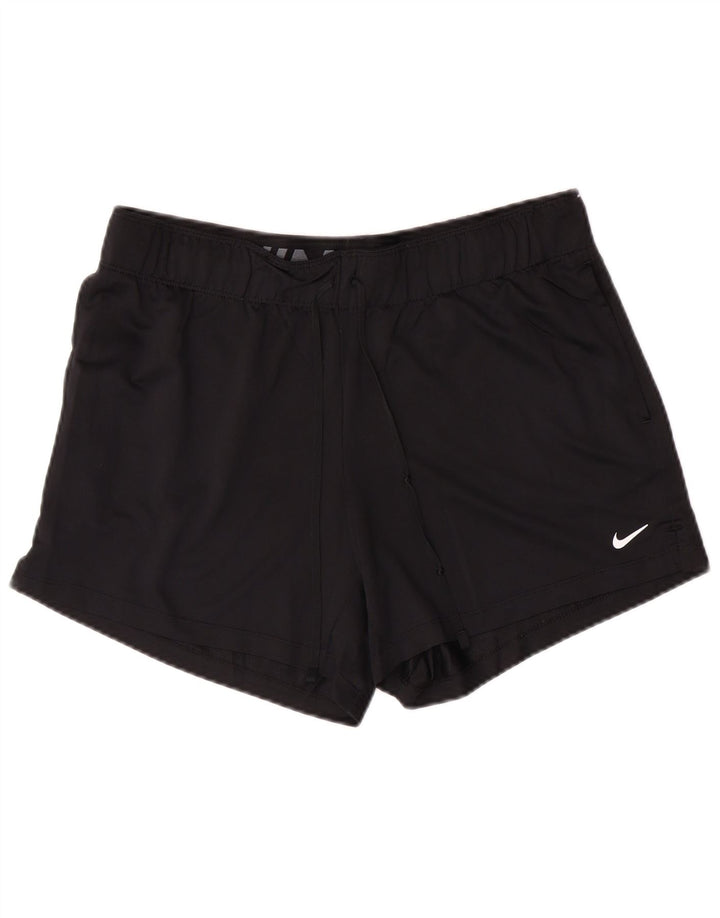 NIKE Ženske Dri Fit Sportske kratke hlače UK 14 Srednji crni poliester