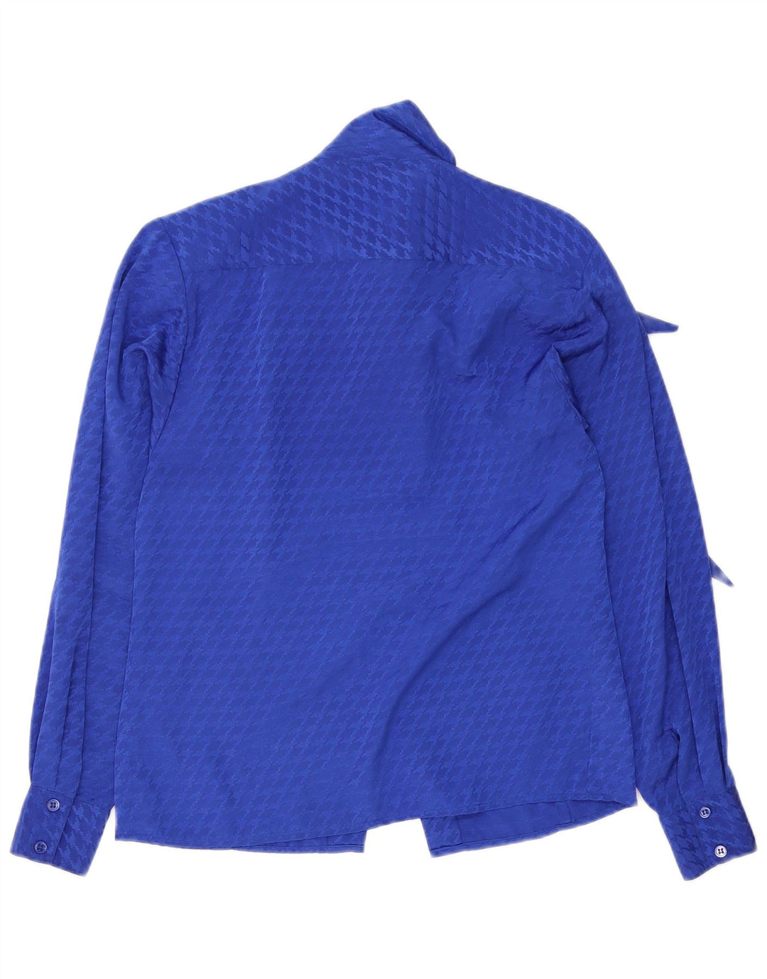 Evan Picone Ženska košulja s prednjom kravatom US 4 Small Blue Houndstooth