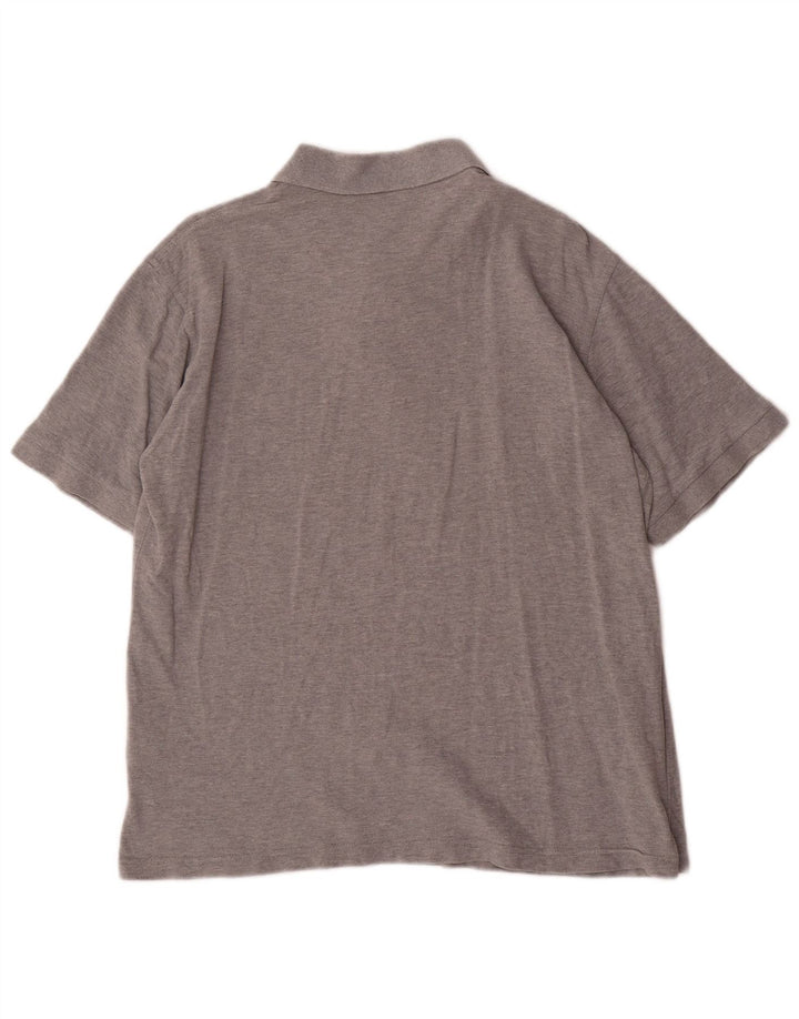 DOCKERS Muška kaki polo majica, srednje sivi flekasti pamuk