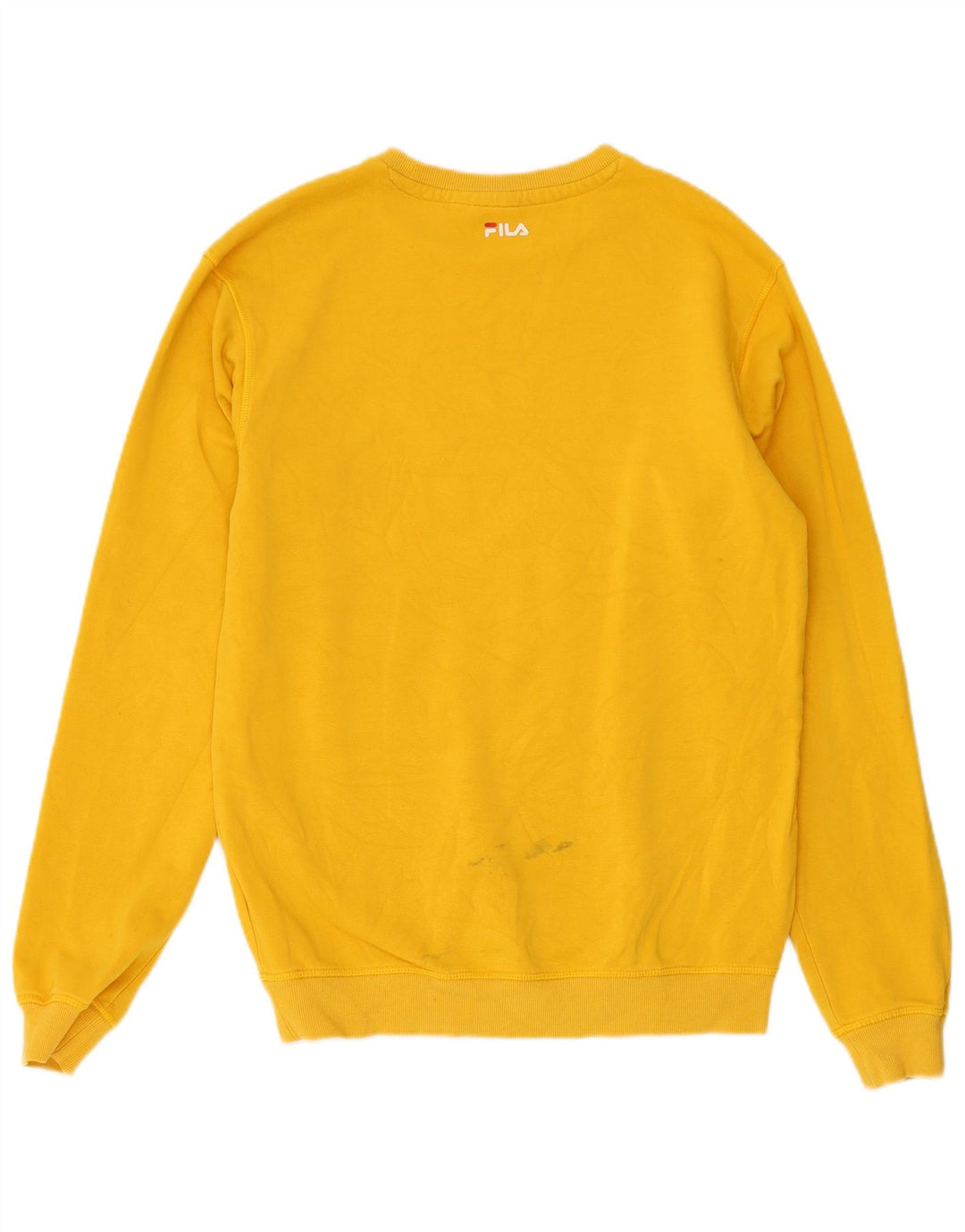 FILA Mens Graphic Sweatshirt Jumper Small Yellow