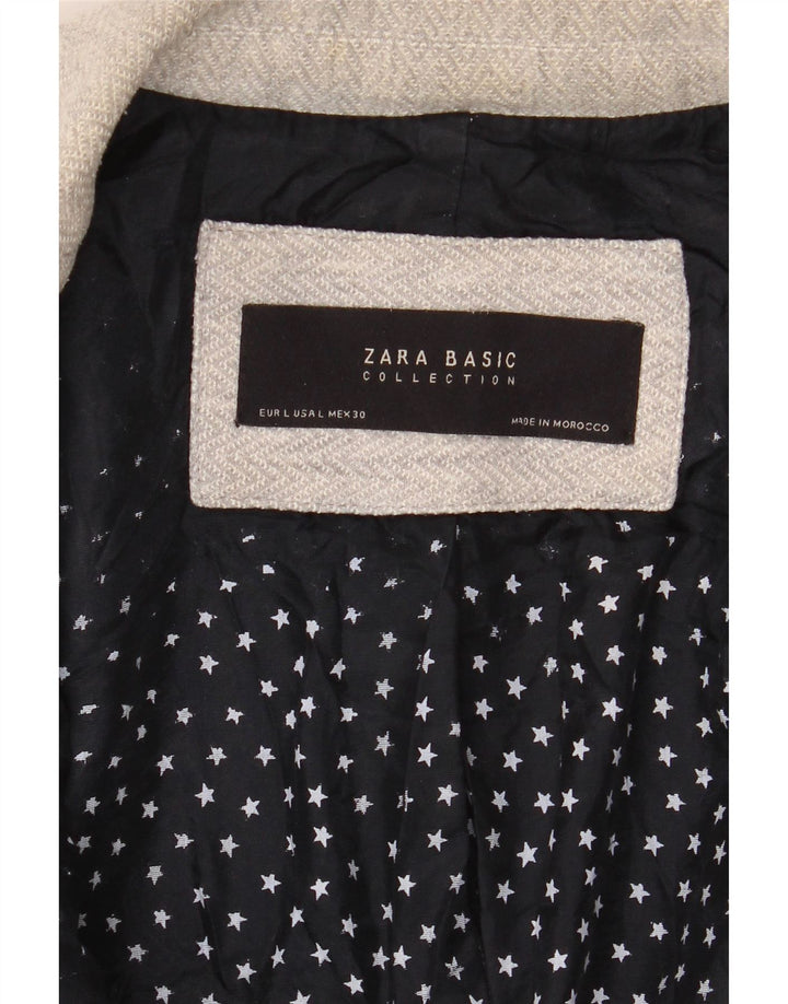 Zara ženski sako sa 1 gumbom UK 16 Velika siva riblja kost