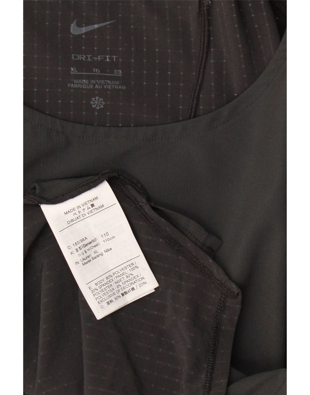 Nike Dri Fit T-Shirt Top XL crni poliester