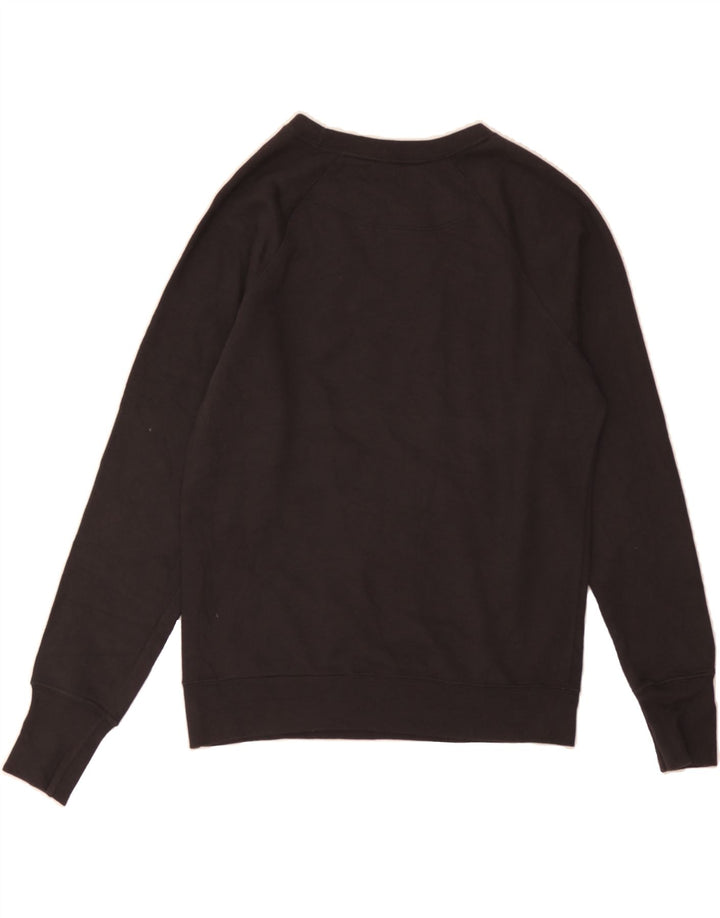 CHAMPION Mens Graphic Sweatshirt Jumper Small Black Polyester Vintage Champion and Second-Hand Champion from Messina Hembry 