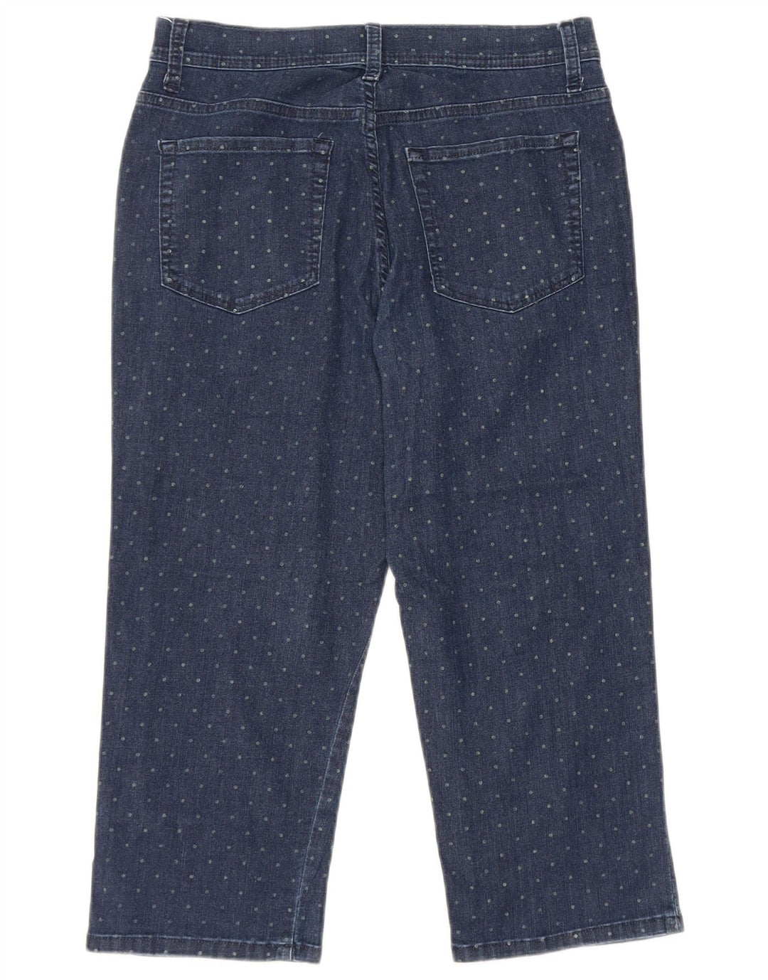 LEE Ženske klasične kapri traperice US 6 srednje W28 L19 tamnoplave na točkice