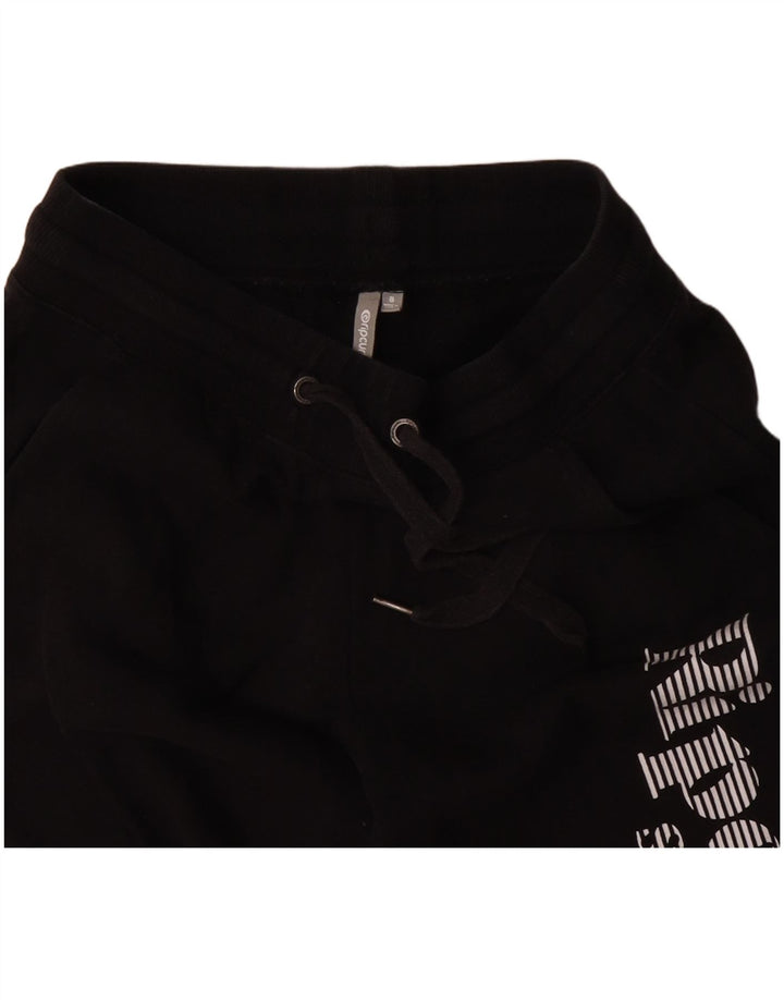 RIP CURL Ženske trenirke Hlače Joggers UK 8 Male crne pamučne