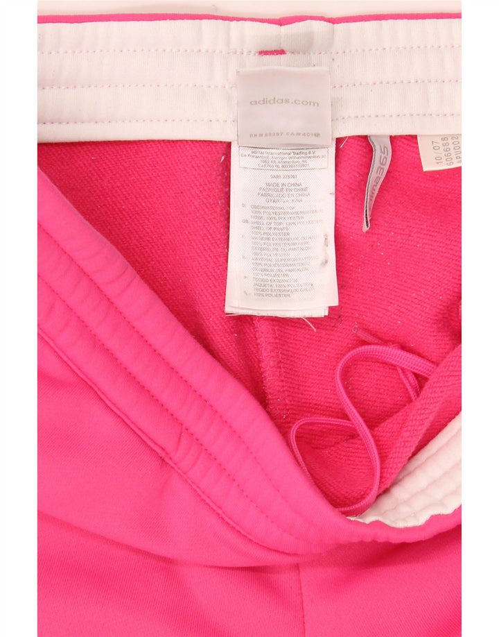 Adidas ženske ravne hlače od trenirke UK 10, mali ružičasti poliester