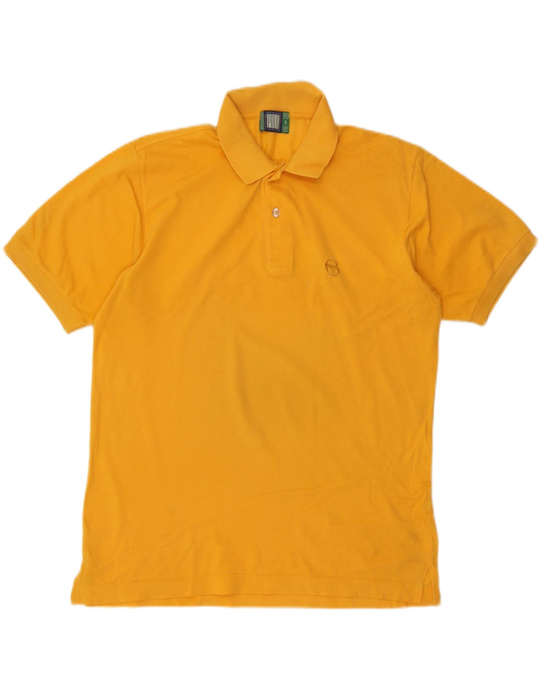 SERGIO TACCHINI Mens Polo Shirt Large Yellow Vintage Sergio Tacchini and Second-Hand Sergio Tacchini from Messina Hembry 