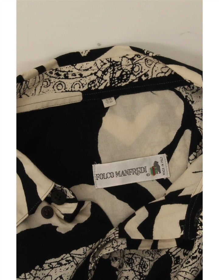 Vintage muška košulja kratkih rukava IT 42 veliki crni patchwork
