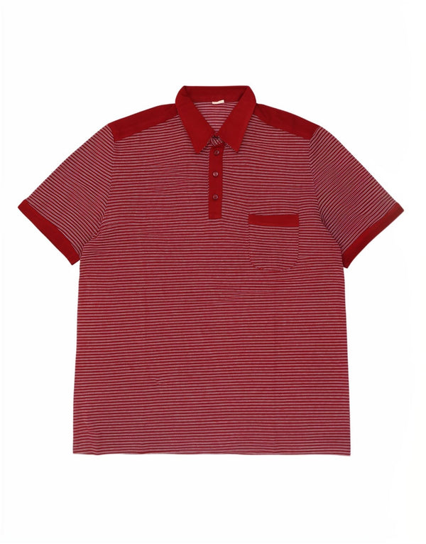 Vintage muška polo majica XL bordo na pruge