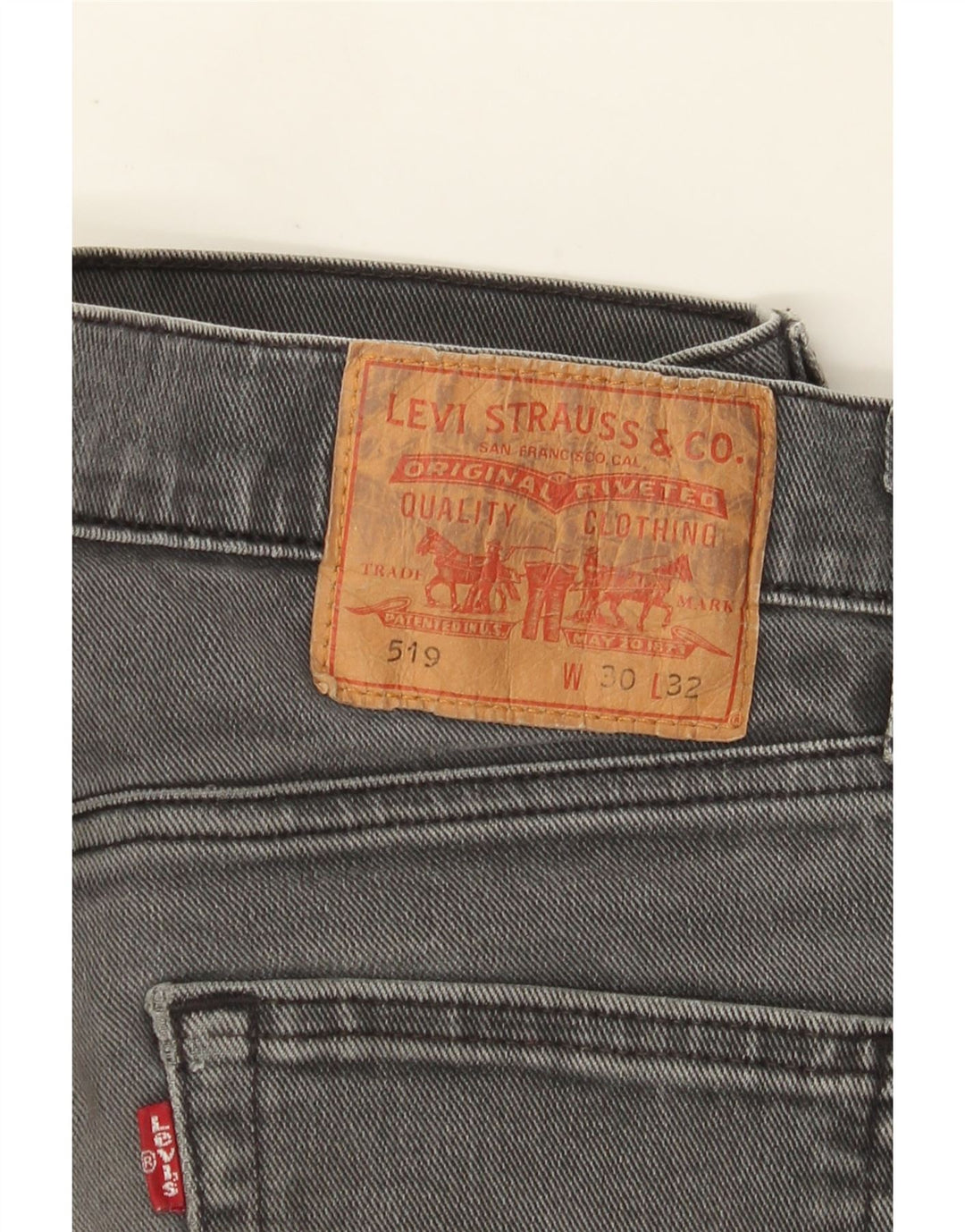 Levi's muške 519 uske traperice W30 L27 sivi pamuk