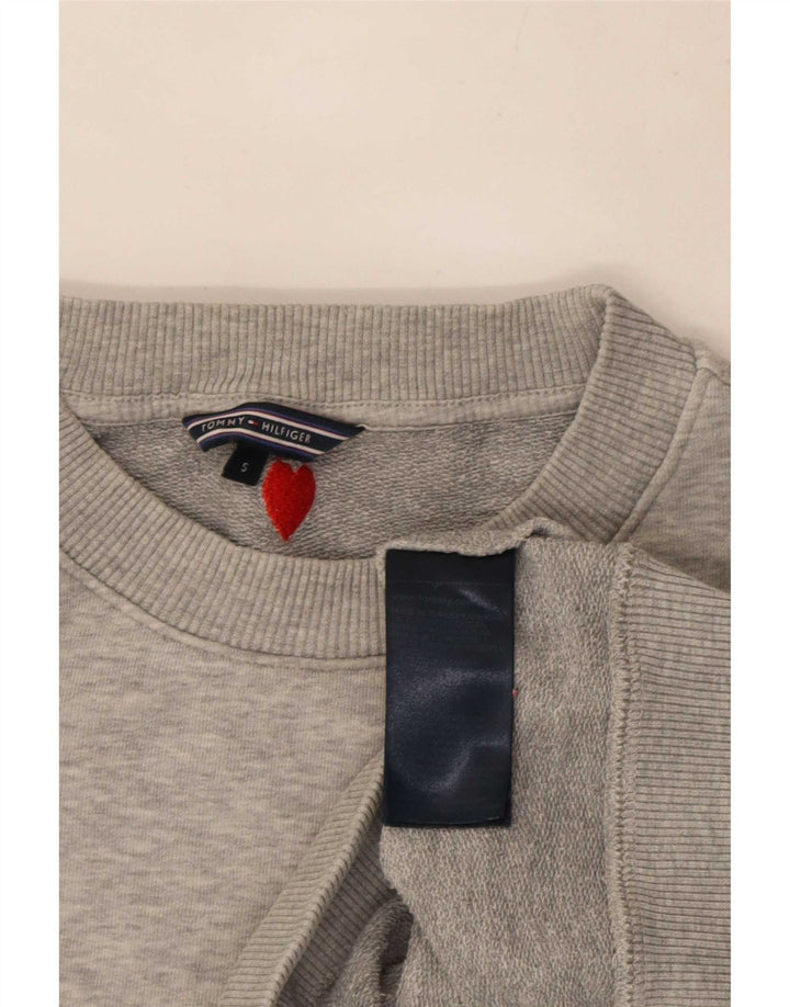 Tommy Hilfiger Ženska skraćena prekomjerna majica s kratkim rukavima UK 10 Small Gray
