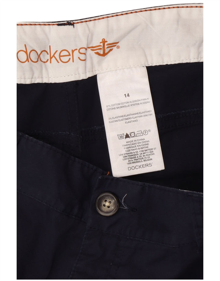 DOCKERS Ženske bermude US 14 XL W34 tamnoplavi pamuk