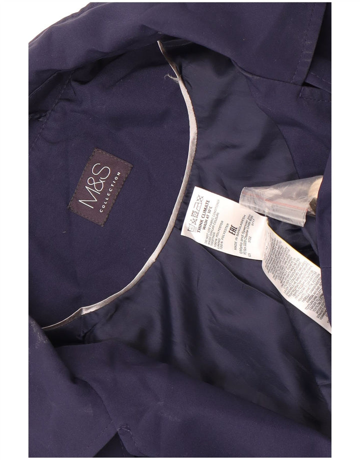 Marks & Spencer ženski kratki trenč kaput UK 22 3XL tamnoplavi poliester