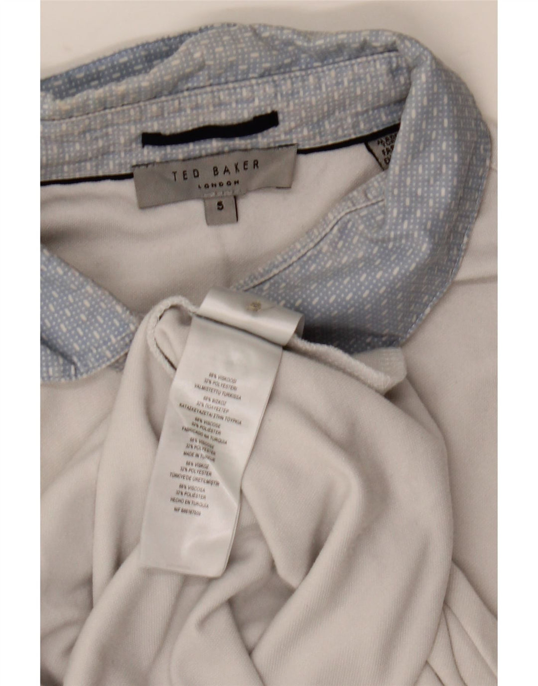 Muška polo majica Ted Baker, veličina 5 XL, bijela viskoza