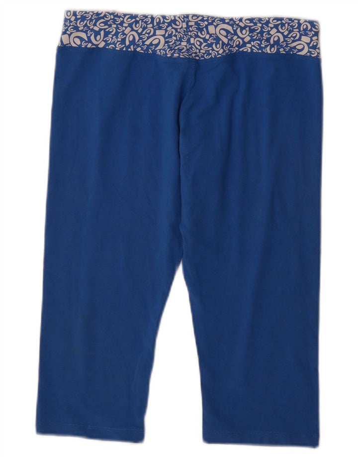 FREDDY Womens Capri Leggings UK 12 Medium Blue Cotton