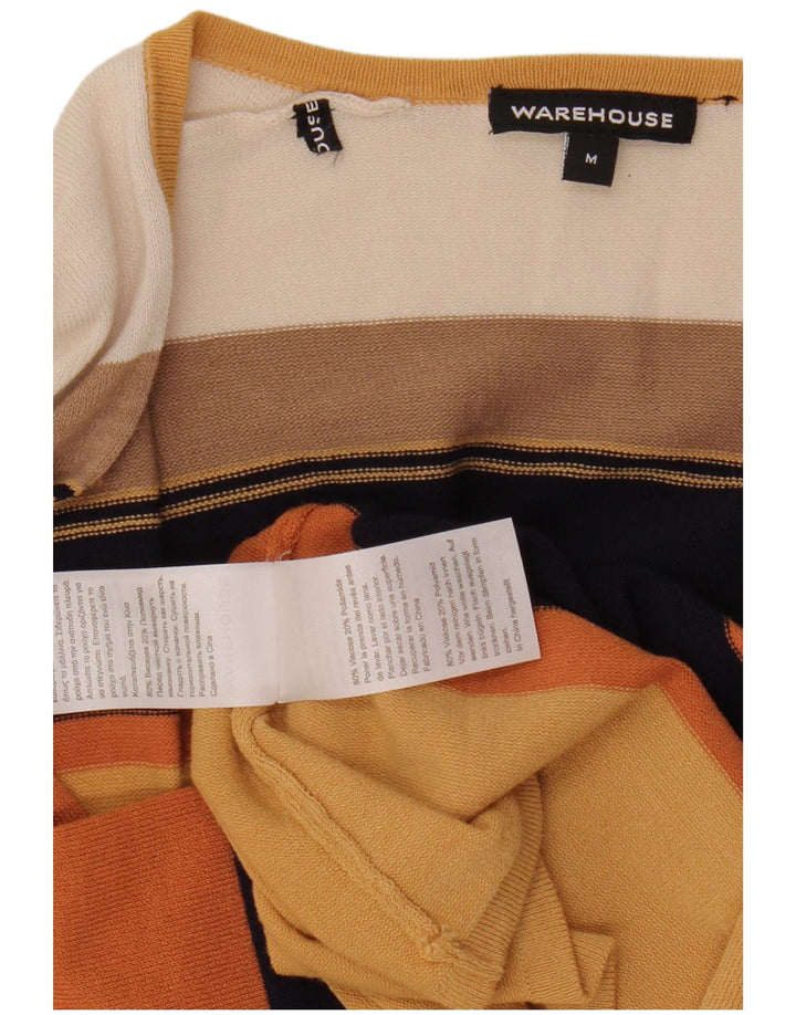 Warehouse Ženski dugi kardigan pulover UK 14 Srednje bež viskoza