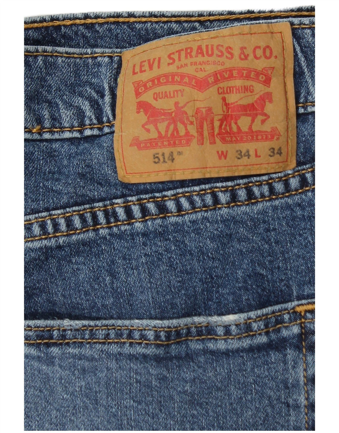 Levi's muške 514 ravne traperice W34 L32 plavi pamuk