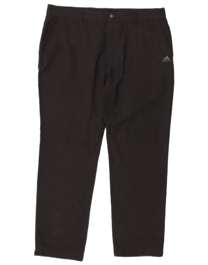 Adidas muške uske chino hlače W36 L30 crni poliester