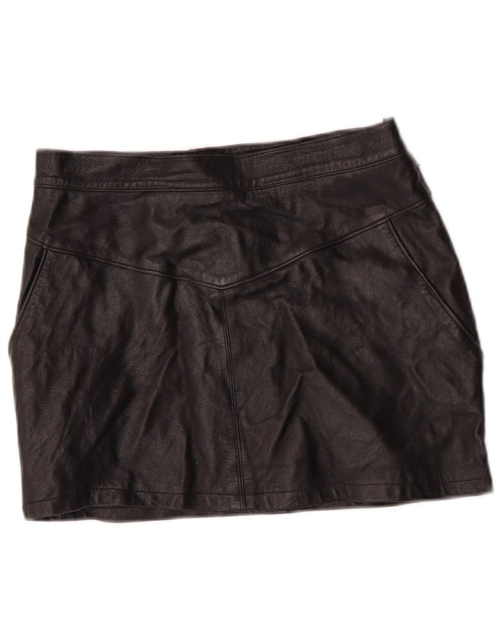 EMBASSY ženska kožna suknja visokog struka IT 46 velika W26 crna koža