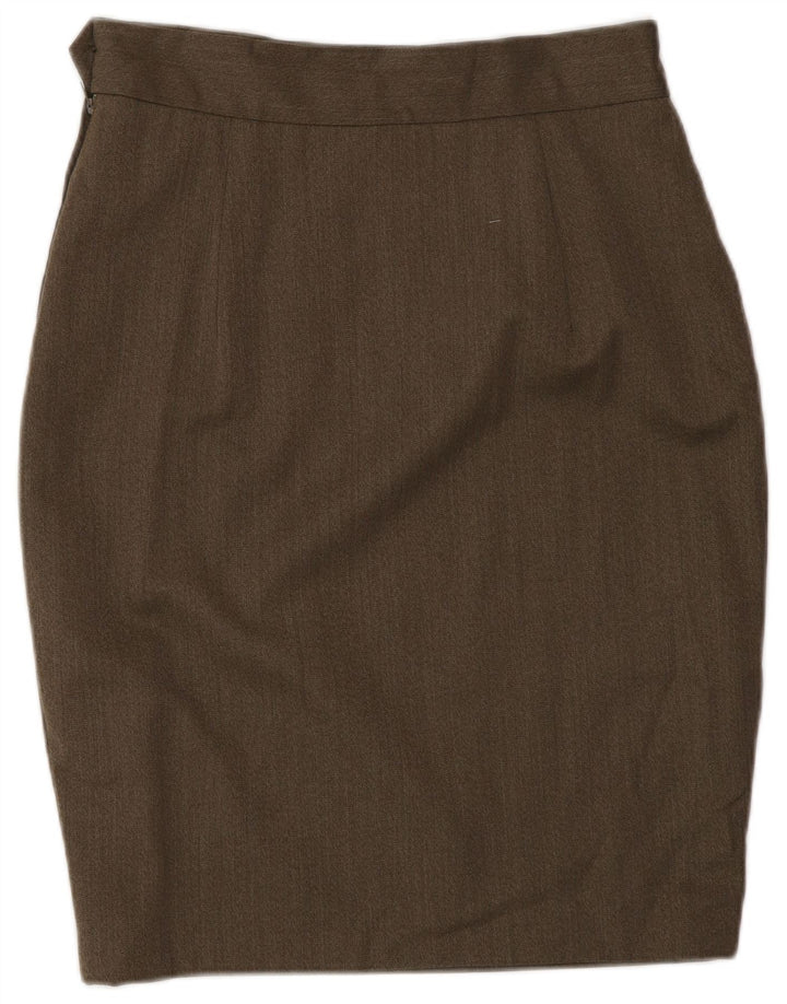 MOSCHINO Ženska dvodijelna suknja s 3 gumba UK 12 srednje W28 smeđa klasična